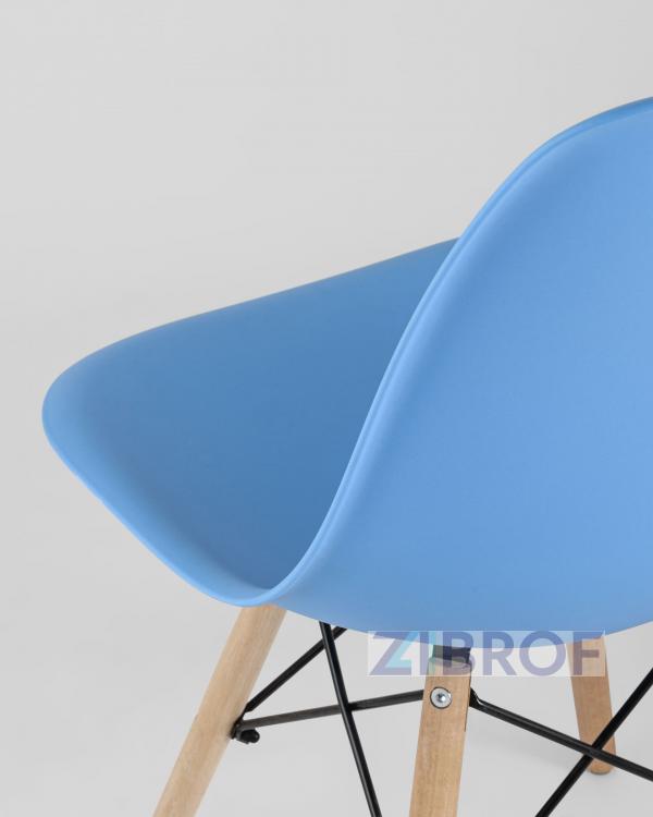 Стул Style DSW голубой, литой полипропилен, стальной каркас, массив бука, 4 шт.