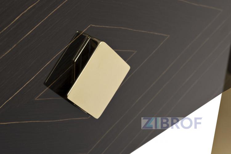 Тумбочка Golden Prism коричневая/золото