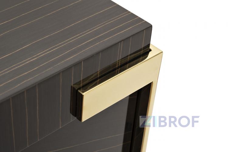 Тумбочка Golden Prism коричневая/золото