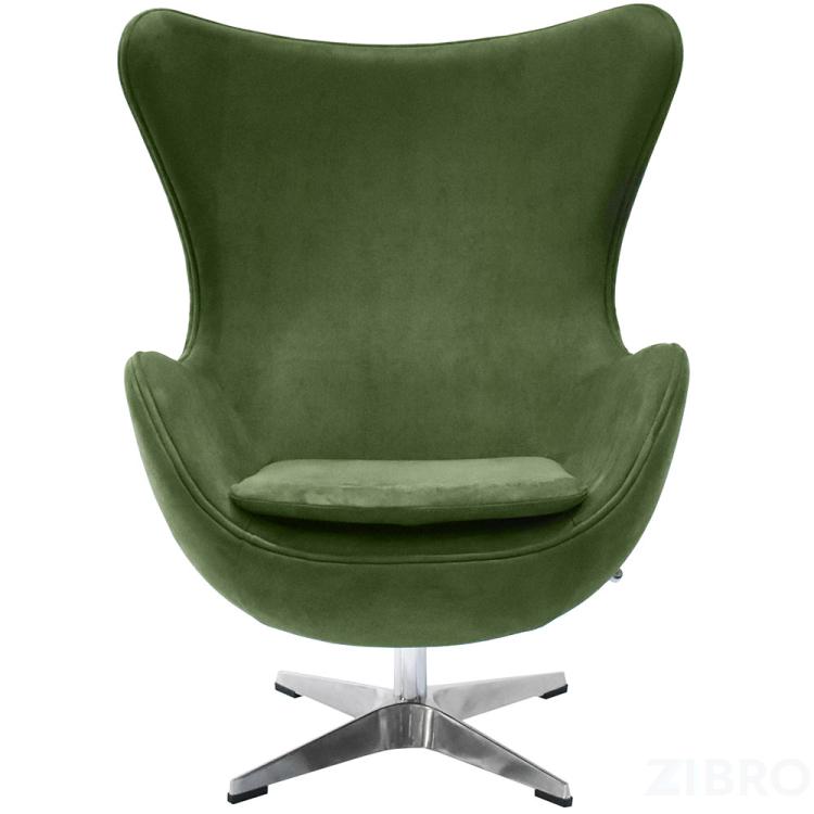 Кресло EGG STYLE CHAIR зеленый, искусственная замша