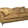 Диван Siena трехм.без мех.,велюр золотой Colt004 228*92*92см
