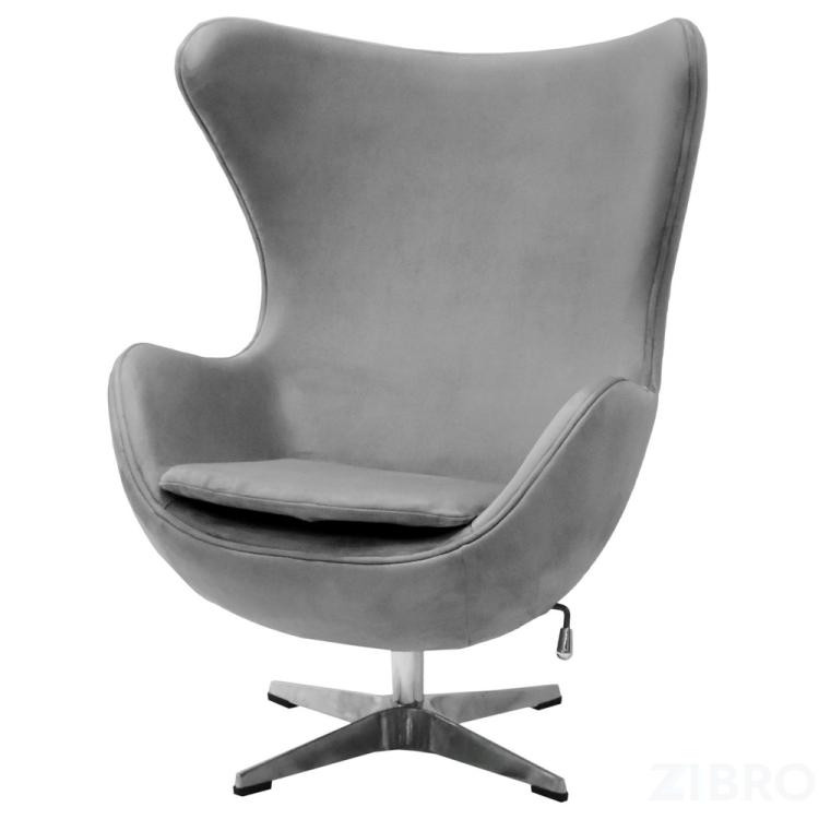 Кресло EGG STYLE CHAIR серый, искусственная замша