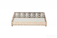 2K389163-G Поднос декоративный зеркальное основание, цвет золото 40*30*5см