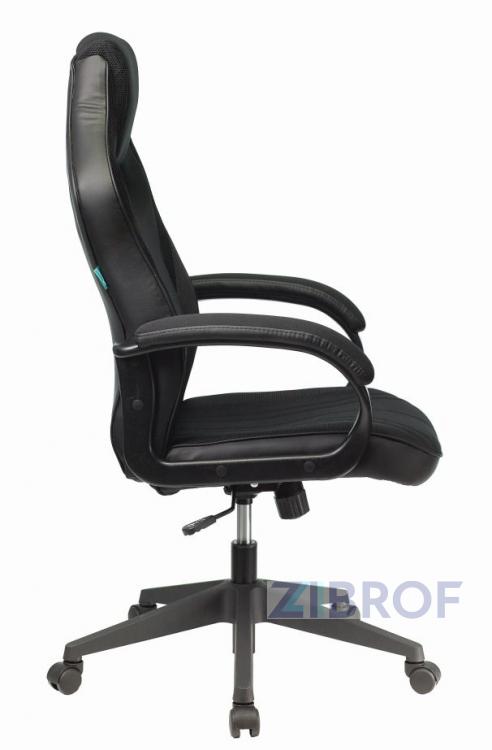 компьютерное игровое Бюрократ VIKING 3 AERO BLACK EDITION черный обивка экокожа/ткань крестовина