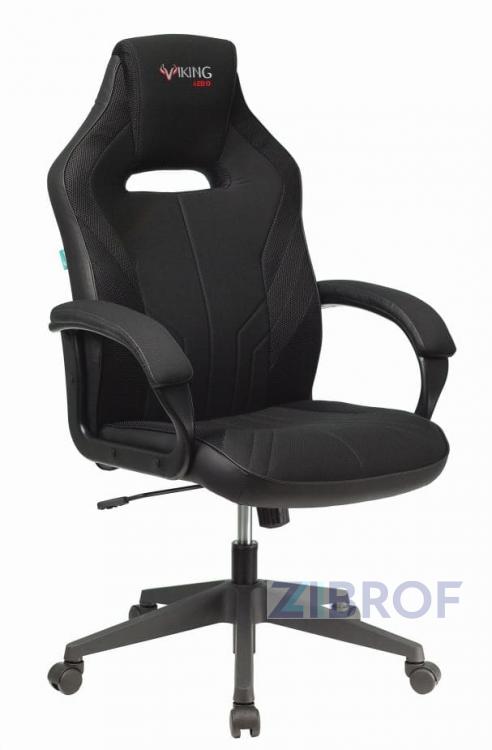 компьютерное игровое Бюрократ VIKING 3 AERO BLACK EDITION черный обивка экокожа/ткань крестовина