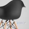Eames стол стеклянный D80, 2 стула Eames DAW черные