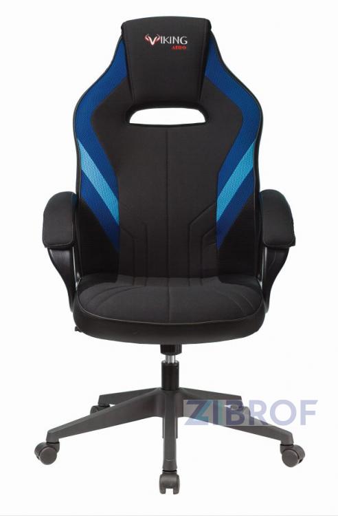 компьютерное игровое Бюрократ VIKING 3 AERO BLUE черный/синий обивка экокожа/ткань крестовина пл