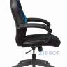 компьютерное игровое Бюрократ VIKING 3 AERO BLUE черный/синий обивка экокожа/ткань крестовина пл