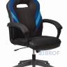 компьютерное игровое Бюрократ VIKING 3 AERO BLUE черный/синий обивка экокожа/ткань крестовина пл