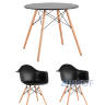 Eames стол черный диаметр 80 см, 2 стула Eames DAW черные