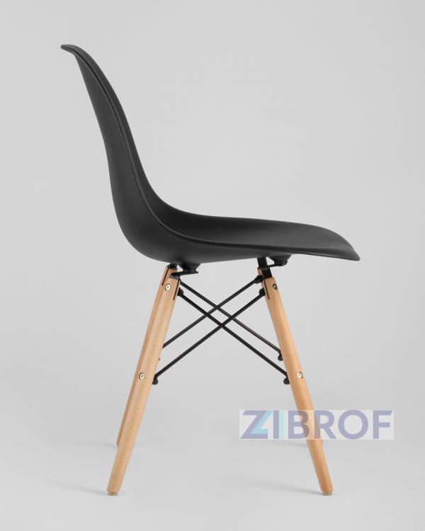 Eames стол черный диаметр 80 см, 2 стула Eames DAW черные