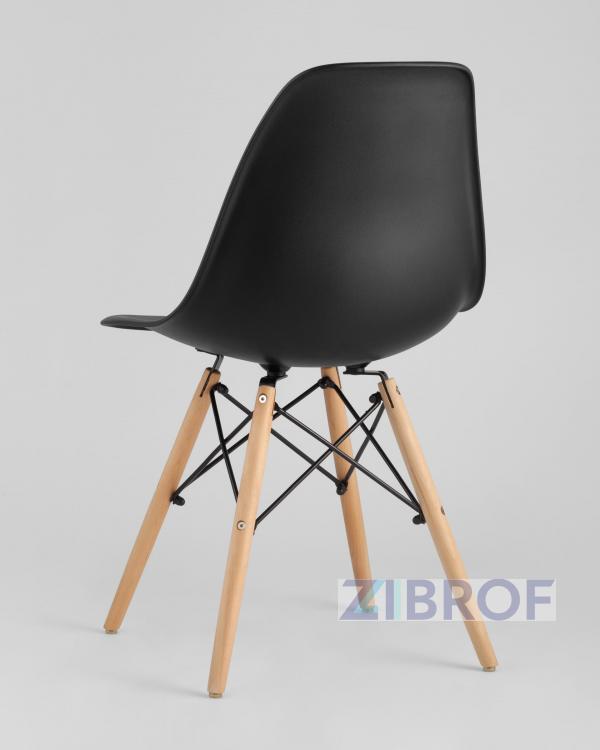 Eames стол черный диаметр 80 см, 2 стула Eames DAW черные