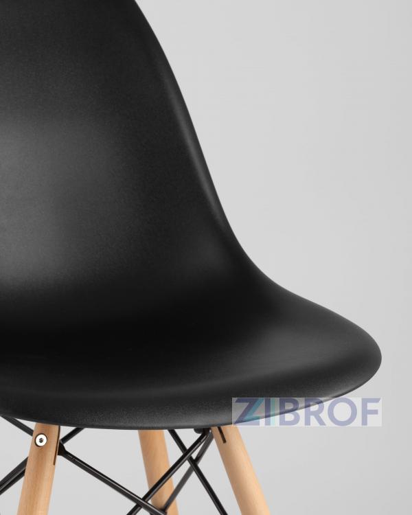 Eames стол черный диаметр 80 см, 2 стула Eames DAW черные