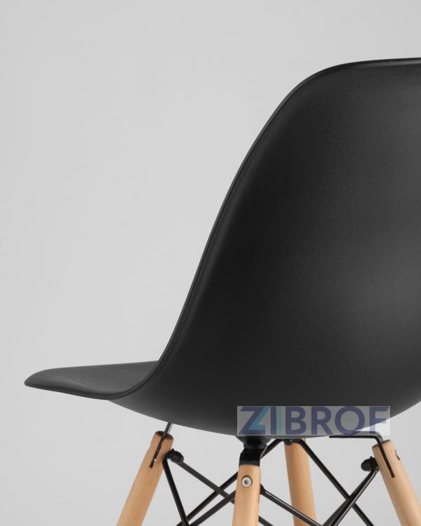 Eames стол черный диаметр 80 см, 2 стула Eames DAW черные