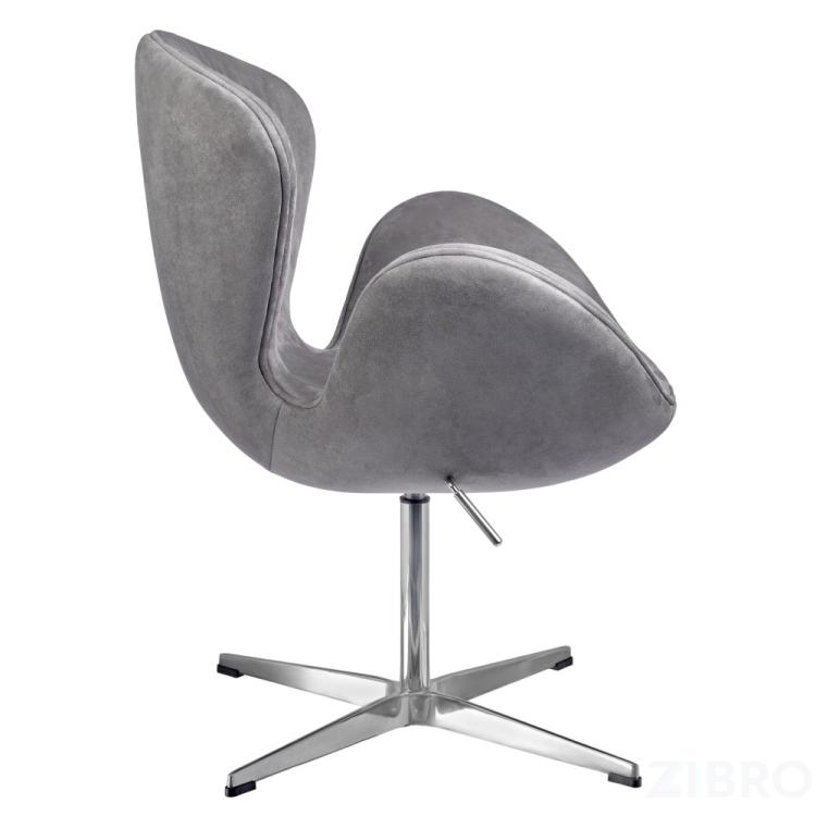 Кресло SWAN STYLE CHAIR серый, искусственная замша
