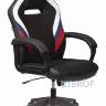 компьютерное игровое Бюрократ VIKING 3 AERO RUS белый/синий/красный черный обивка экокожа/ткань
