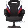 компьютерное игровое Бюрократ VIKING 3 AERO RUS белый/синий/красный черный обивка экокожа/ткань