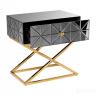 KFG090 Тумба с матовой зерк.отделкой каркас металл.  60*40*60см