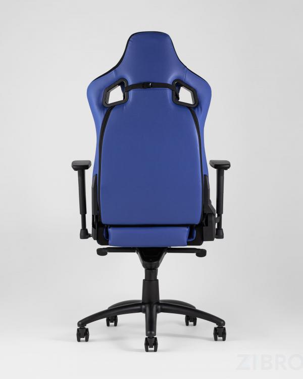 Игровое кресло компьютерное TopChairs Racer Premium синее геймерское