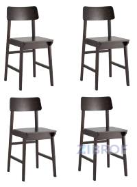 Стул ODEN Wood, цвет эспрессо, массив гевеи, 4 шт.
