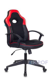 компьютерное игровое Бюрократ VIKING-11/BL-RED черный/красный обивка экокожа/ткань крестовина пл