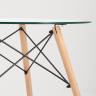 Стол обеденный EAMES DSW стеклянный, диаметр 80 см