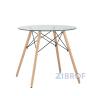 Стол обеденный EAMES DSW стеклянный, диаметр 80 см