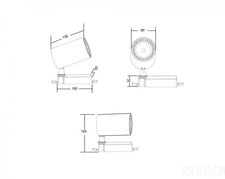Трековый светильник Technical TR029-3-20W3K-W