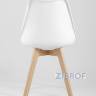 Eames DST, диаметр стола 80 см, 3 стула Frankfurt белые