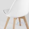 Eames DST, диаметр стола 80 см, 3 стула Frankfurt белые