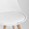 Eames DST, диаметр стола 80 см, 3 стула Frankfurt белые