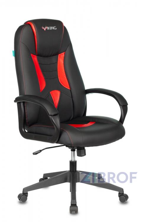 Кресло игровое Бюрократ VIKING-8N/BL-RED черный/красный искусственная кожа геймерское