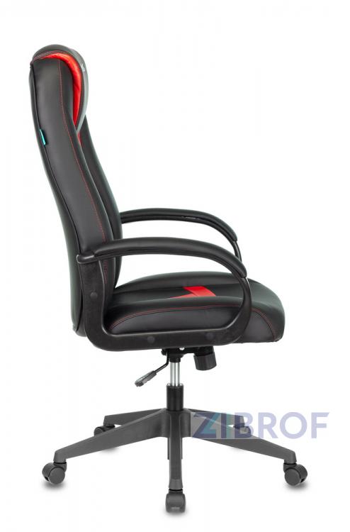 Кресло игровое Бюрократ VIKING-8N/BL-RED черный/красный искусственная кожа геймерское