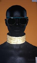 89VOR-AFRICAN GIRL3 Холст "Африканка-3" 100х70 см, багет алюм(зол)