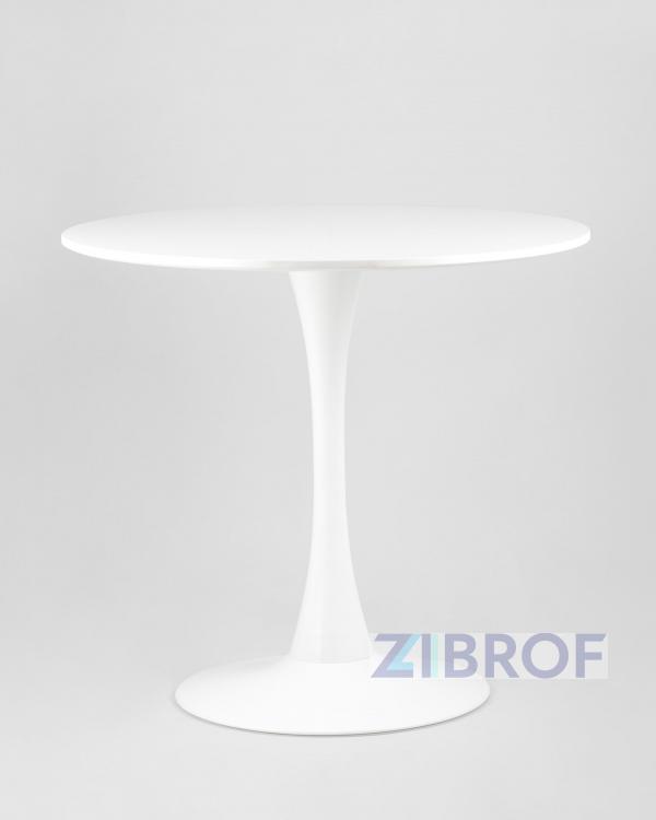Tulip, стол 80 см, 2 стула Eames DSW белые