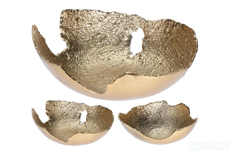 A98016600 Чаша металлическая цвет золото 26*23*10см асс(2)