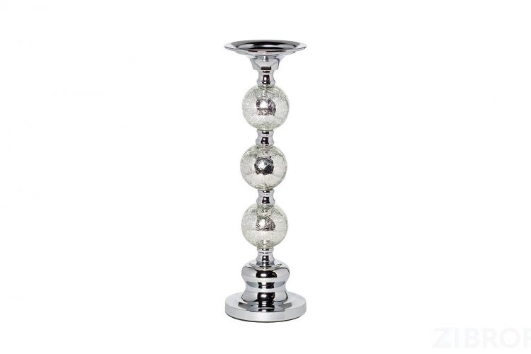 22-86642L Подсвечник никелированный d11*32см