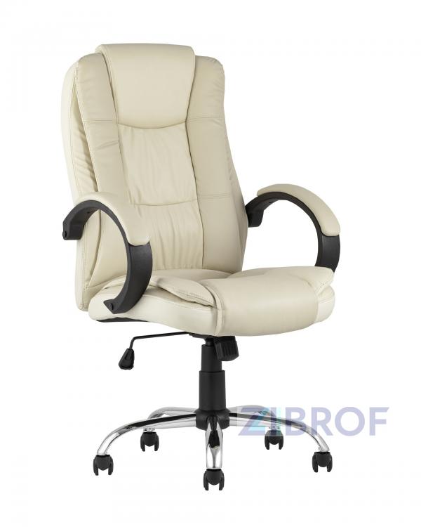 TopChairs Atlant офисное бежевое обивка экокожа, механизм качания Top Gun