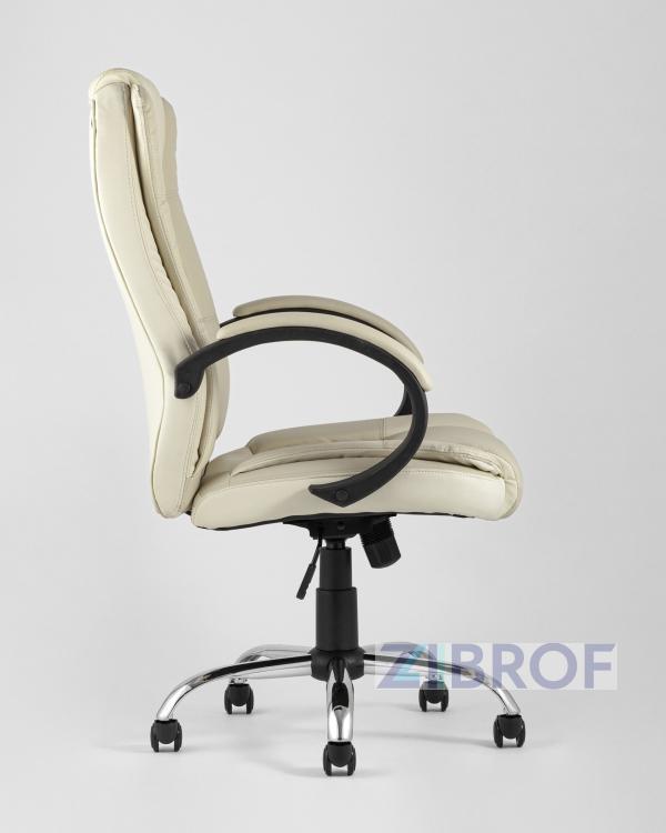 TopChairs Atlant офисное бежевое обивка экокожа, механизм качания Top Gun