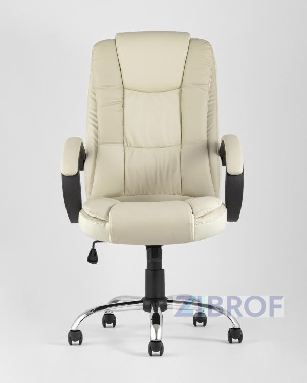 TopChairs Atlant офисное бежевое обивка экокожа, механизм качания Top Gun