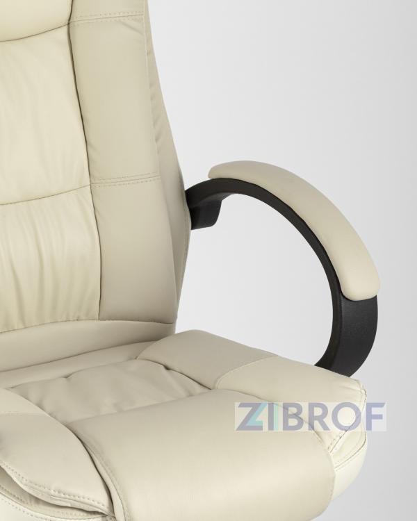 TopChairs Atlant офисное бежевое обивка экокожа, механизм качания Top Gun