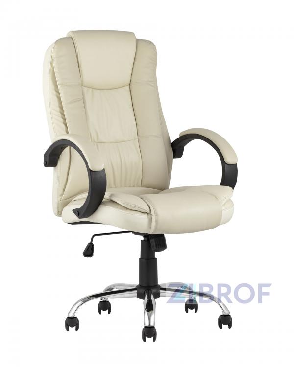 TopChairs Atlant офисное бежевое обивка экокожа, механизм качания Top Gun