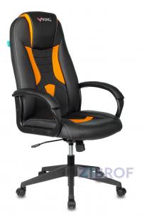 Кресло игровое Бюрократ VIKING-8N/BL-OR черный/оранжевый искусственная кожа геймерское