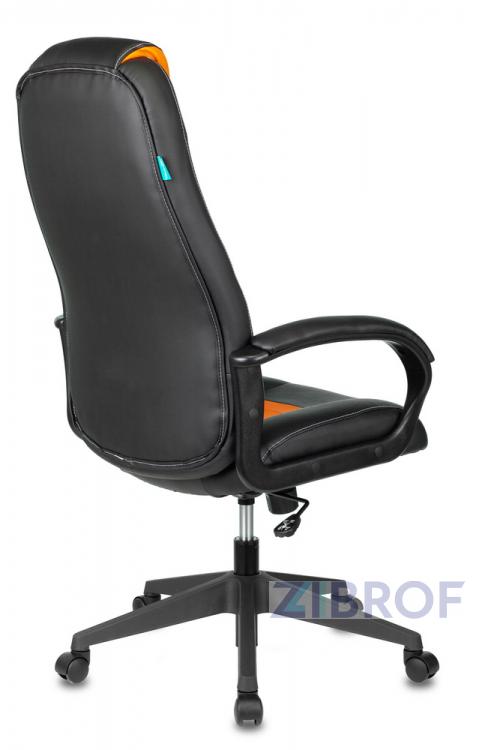 Кресло игровое Бюрократ VIKING-8N/BL-OR черный/оранжевый искусственная кожа геймерское