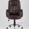 Компьютерное кресло TopChairs Atlant офисное коричневое обивка экокожа, механизм качания Top Gun коричневый