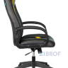 Кресло игровое Бюрократ VIKING-8N/BL-YELL черный/желтый искусственная кожа геймерское