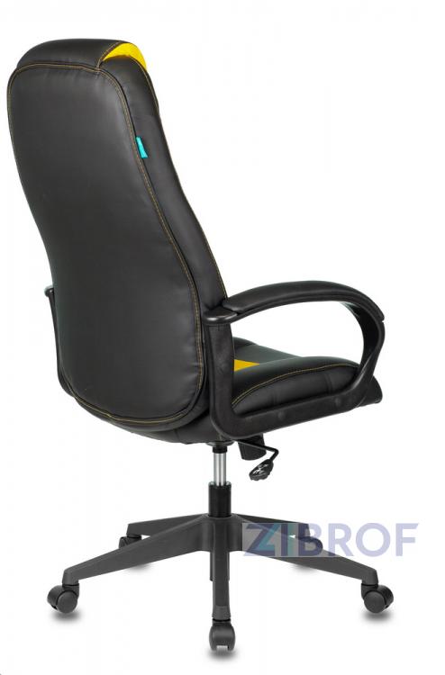 Кресло игровое Бюрократ VIKING-8N/BL-YELL черный/желтый искусственная кожа геймерское