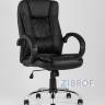 Компьютерное кресло TopChairs Atlant офисное черное обивка экокожа, механизм качания Top Gun пятилучье