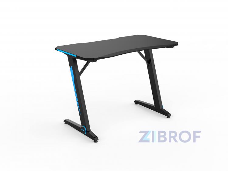 Стол геймерский компьютерный игровой для геймеров TopChairs Arena LED черный