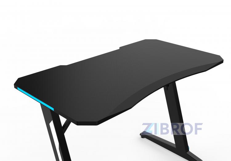 Стол геймерский компьютерный игровой для геймеров TopChairs Arena LED черный
